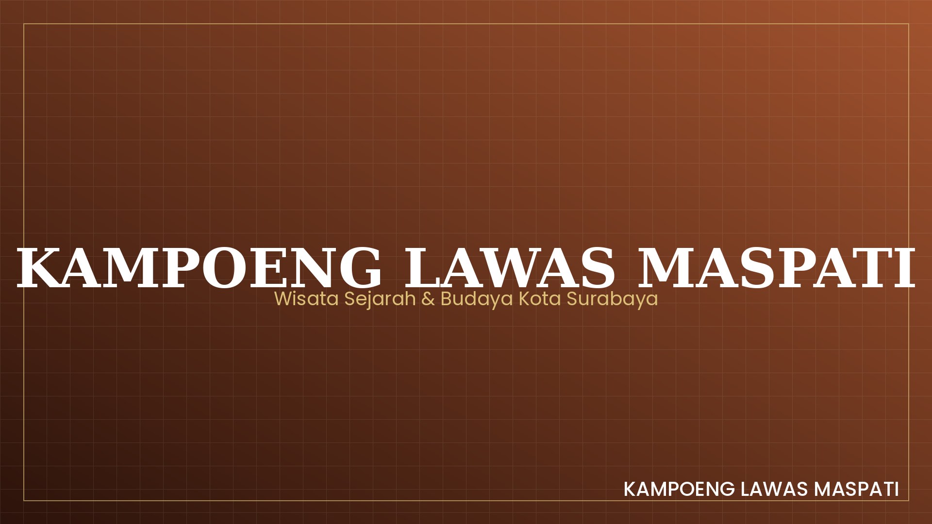 Suasana Kampoeng Lawas Maspati, kampung wisata heritage di Surabaya